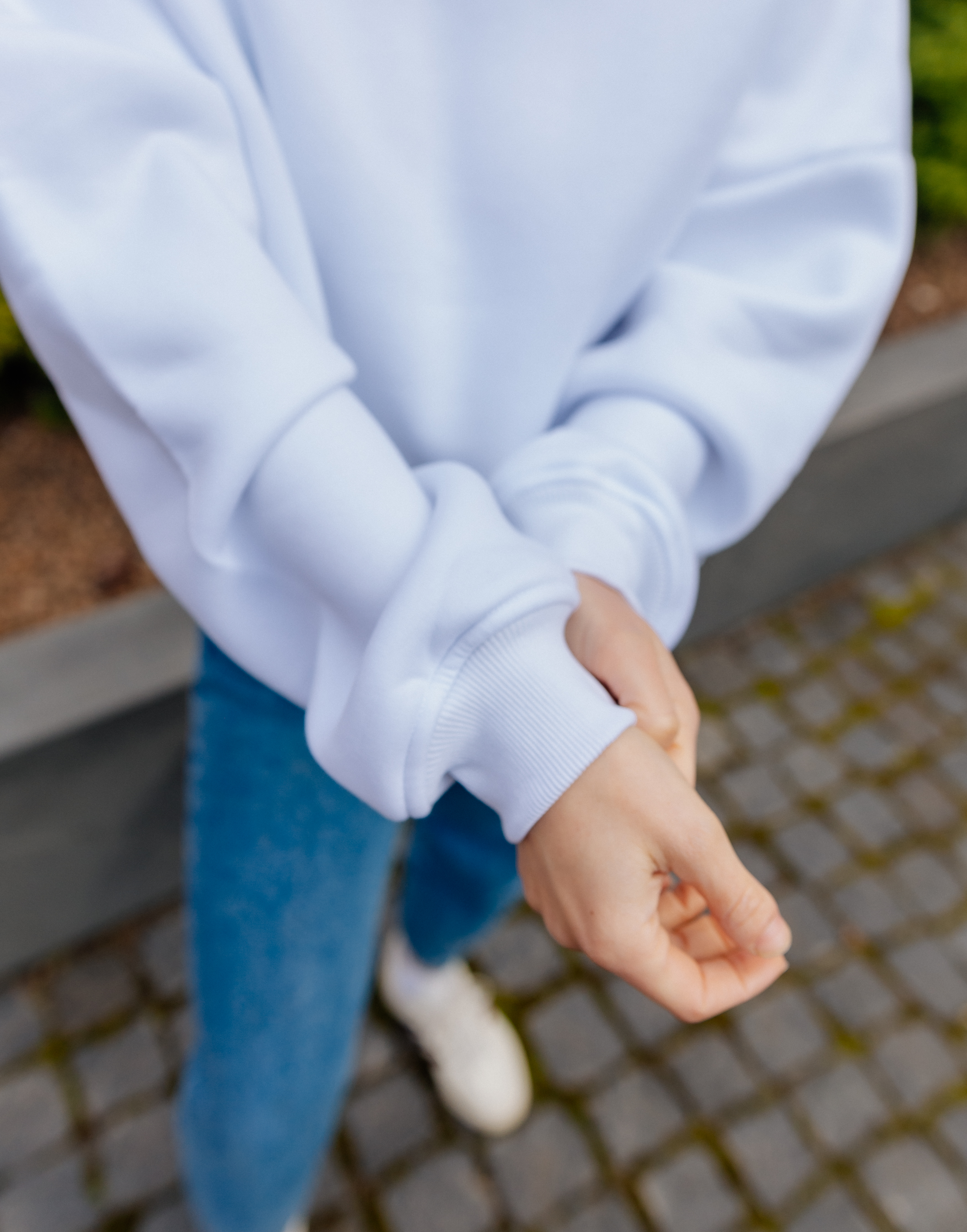 СВІТШОТ ОВЕРСАЙЗ БІЛИЙ УТЕПЛЕНИЙ