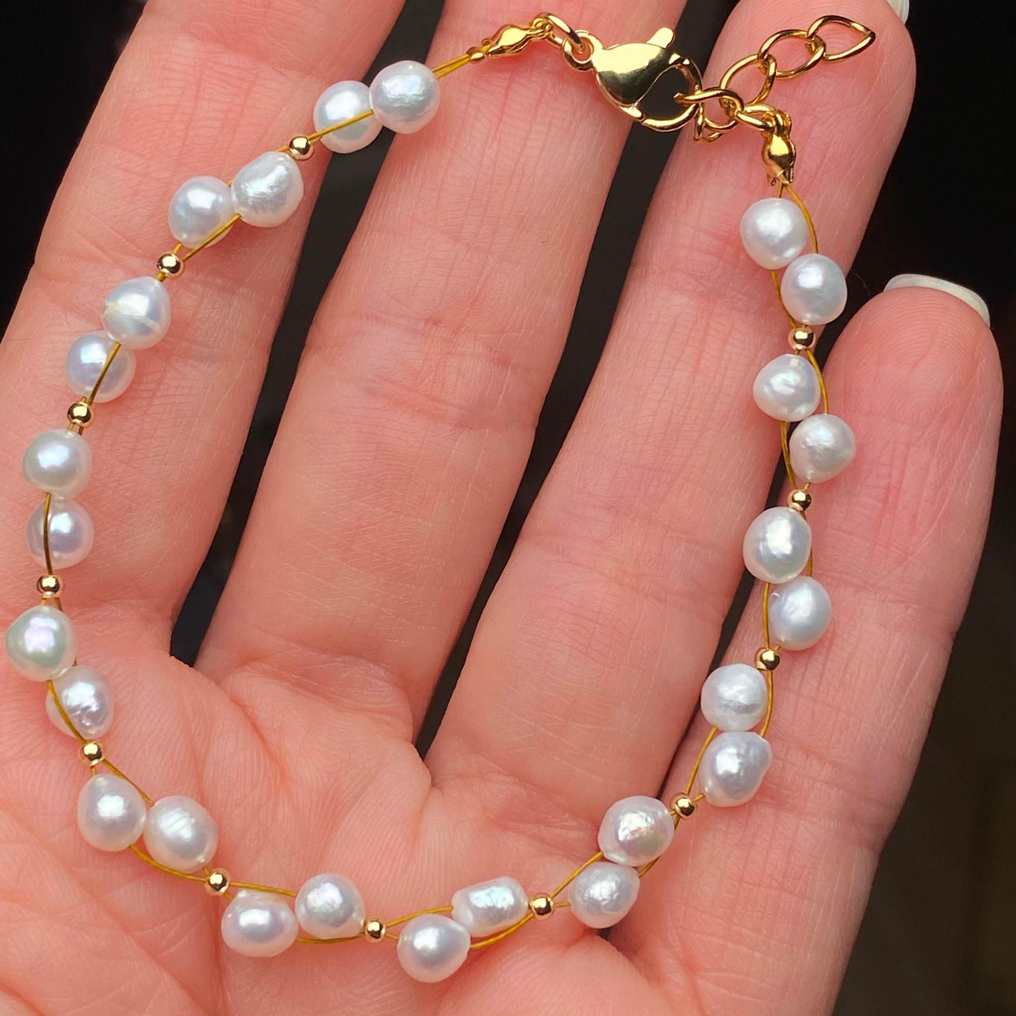 Double Freshwater Pearl Bracelet