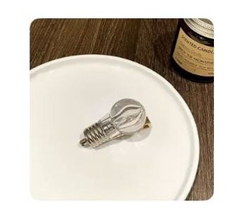 Зажим, заколка лампочка, світиться, 2 шт