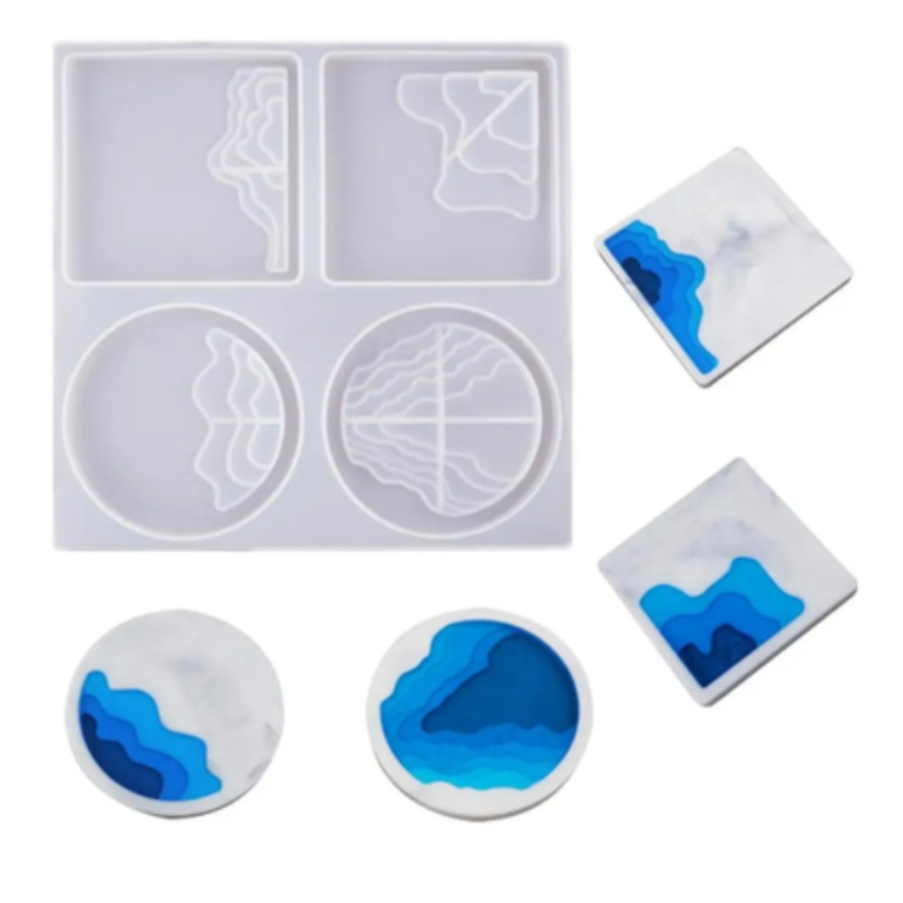 Island Coaster Tray Mold