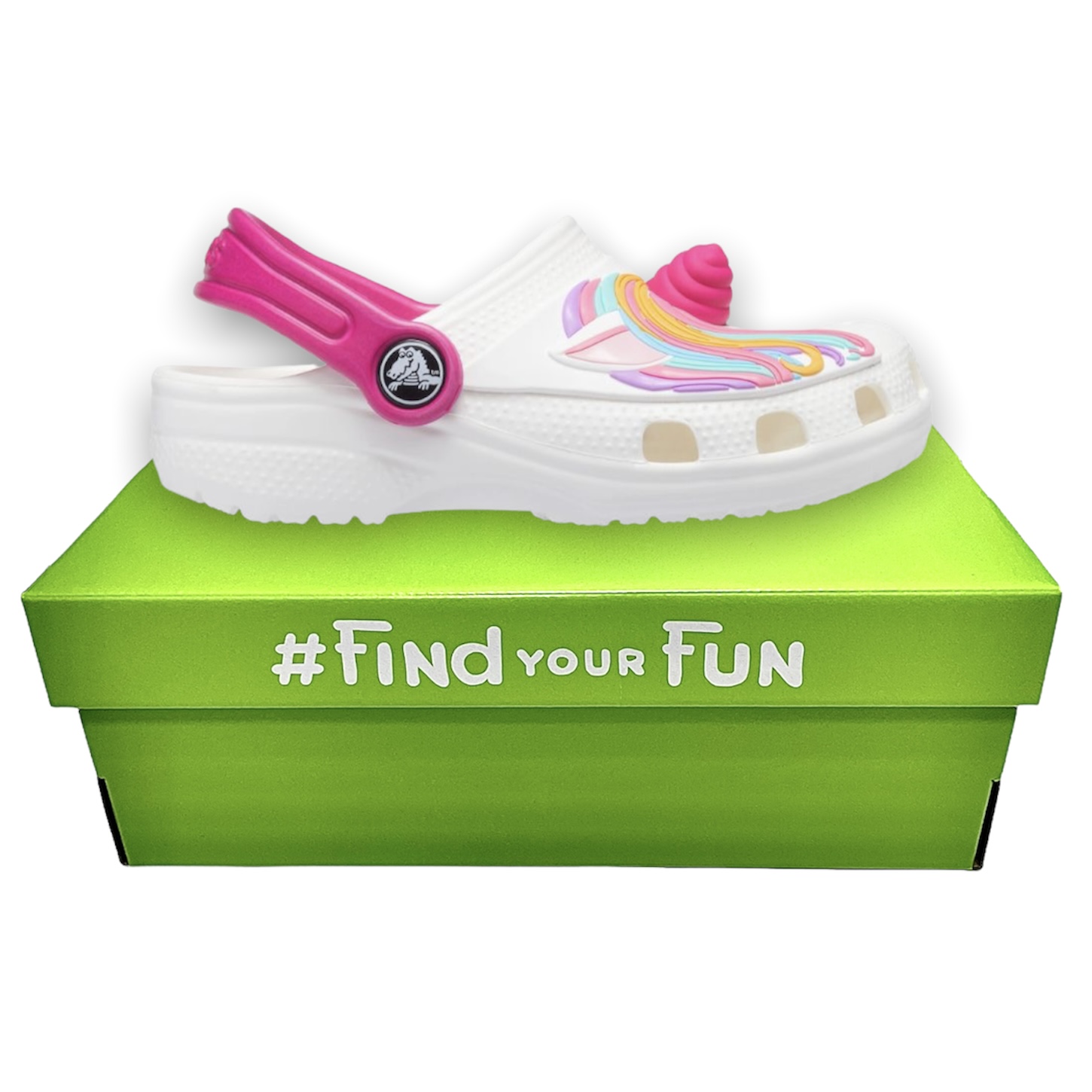 Crocs Kids' Classic I AM Unicorn White  дитячі крокси для дівчаток білі