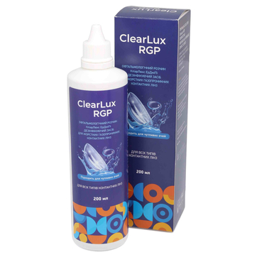 РОЗЧИН ДЛЯ ЖОРСТКИХ КОНТАКТНИХ ЛІНЗ ESOFORM CLEARLUX RGP (200 мл.)