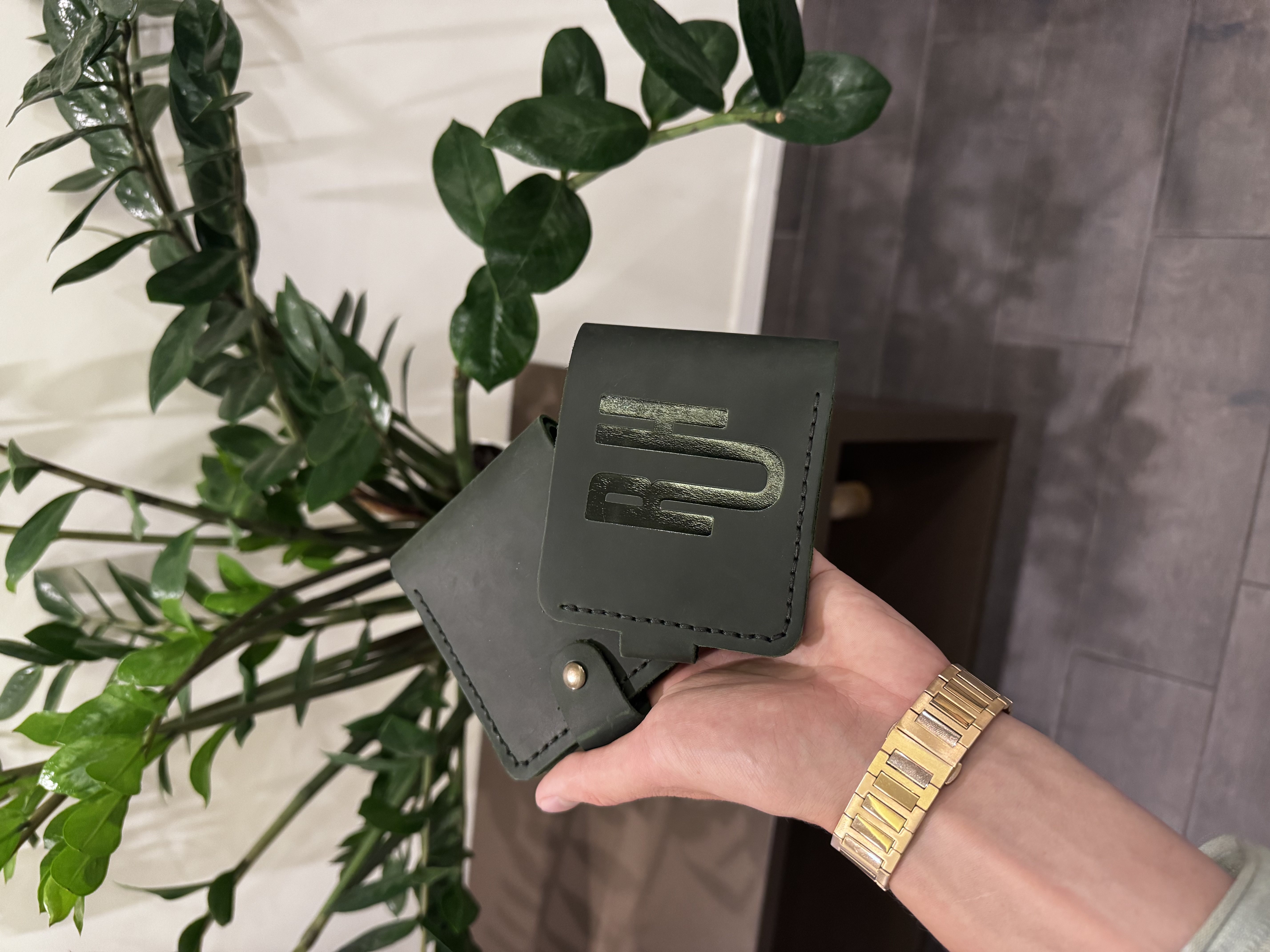 Green gloss money holder
