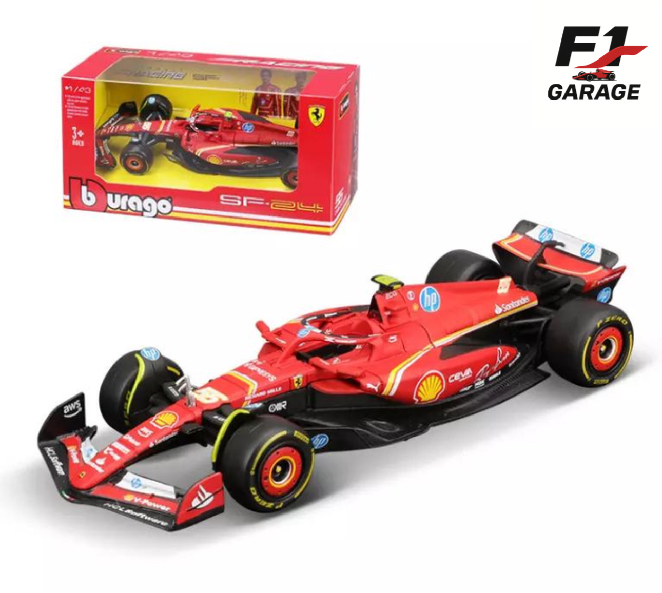 Burago Ferrari SF-24 Carlos Sainz, 1:43, 2024