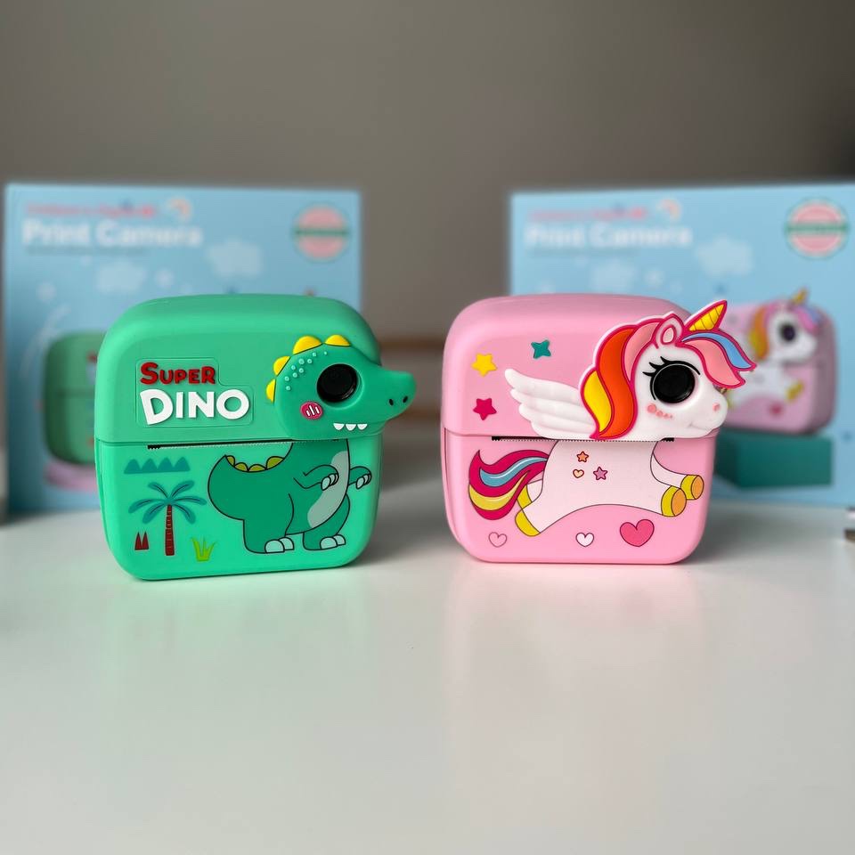 Дитяча камера миттєвого друку C72970 — фото, відео, фронтальна камера, плеєр і 5 ігор, термодрук, з ремінцем і рулоном паперу
