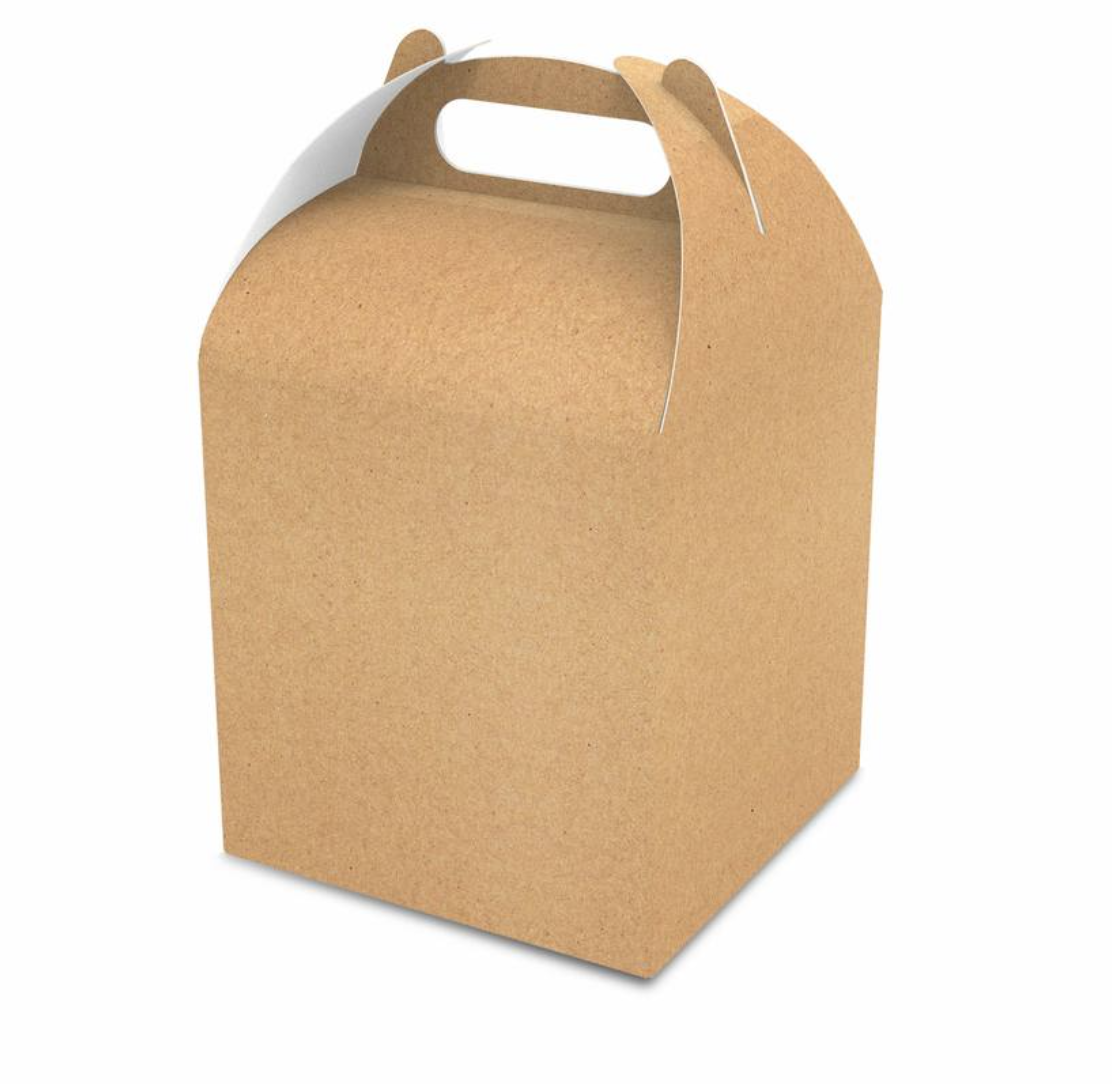 Подарункова бонбор'єрка, крафт, міді, 120×162×120 мм, 50 шт