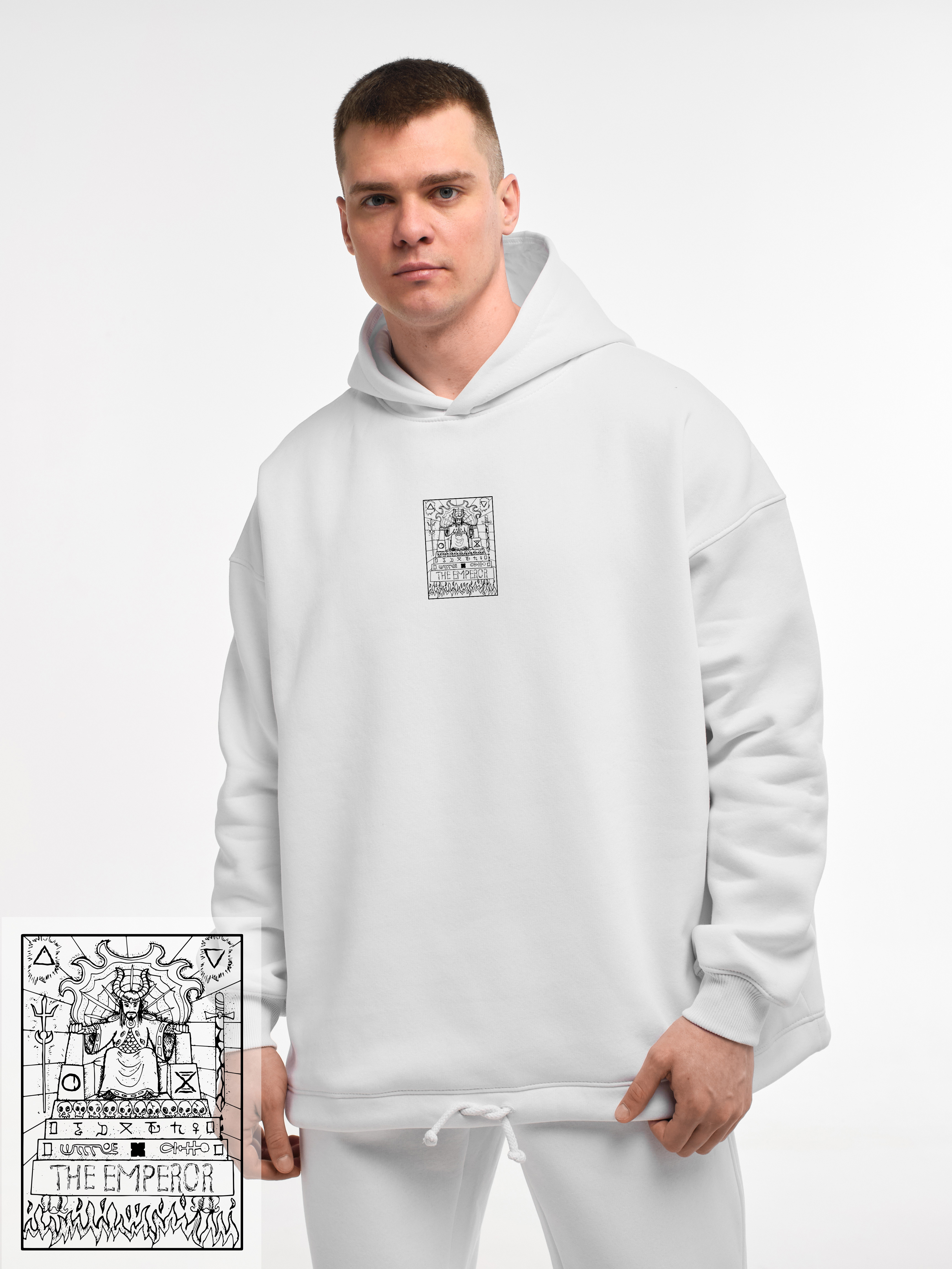 HOODIE TAROT "THE EMPEROR" | LACE | WHITE EMOTION | XH2