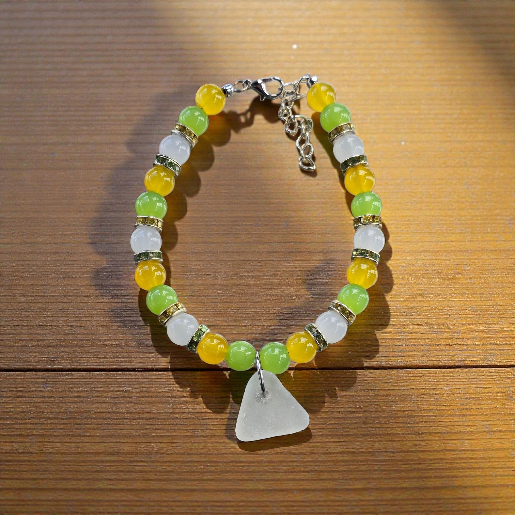 Lemonade Sea Glass Bracelet 