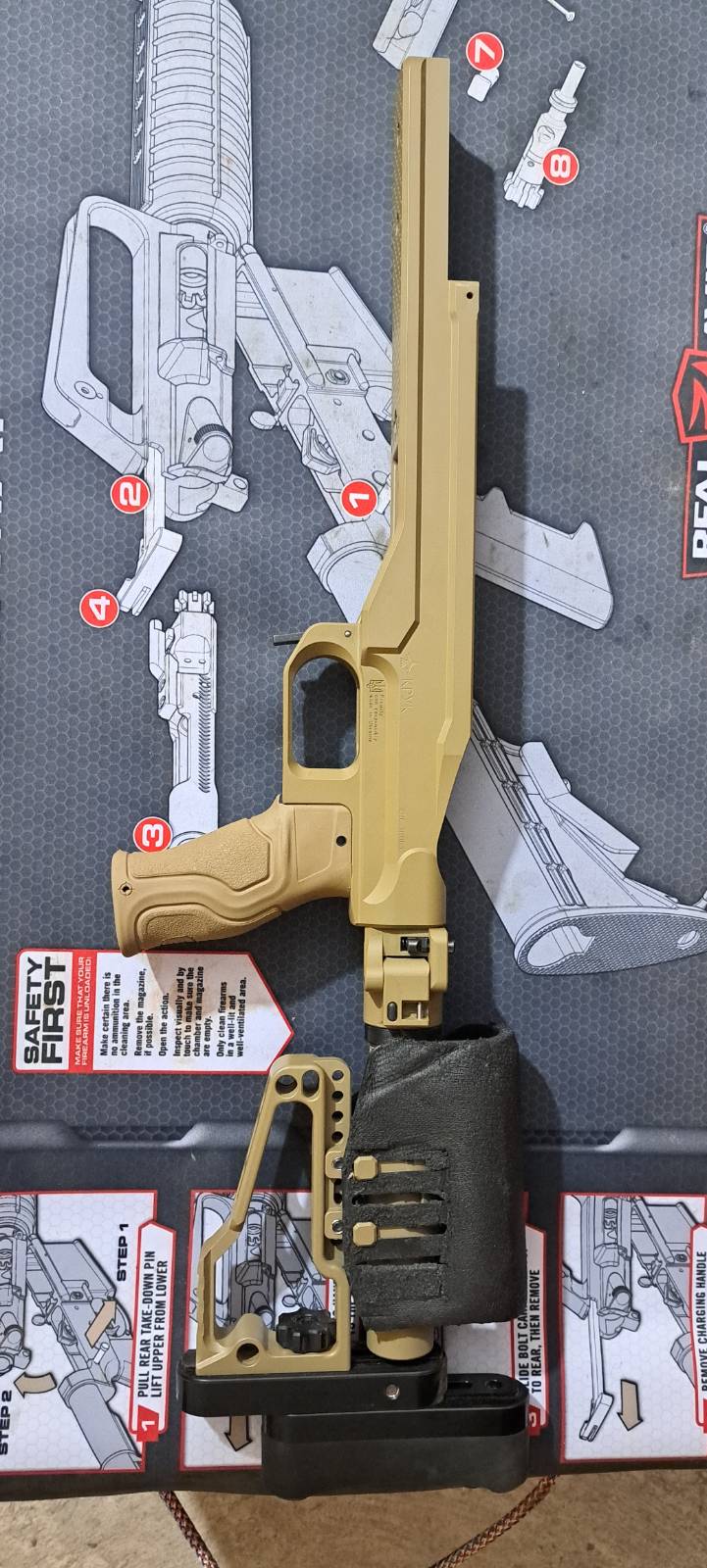 Модульне ложе для гвинтівки "Remington 700 Long Action" від українського бренду "KRUK" + обвіс до нього.