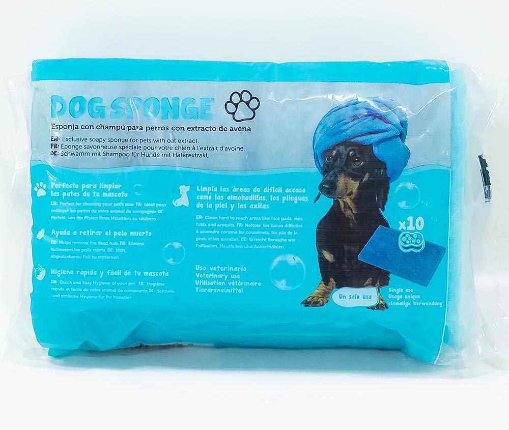 Одноразові мильні губки для миття собак із екстрактом вівса Dog Sponge, 10 шт.