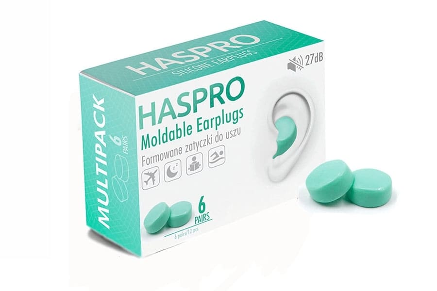 Силіконові беруші для сну Haspro Silicone 6 пар мятного кольору