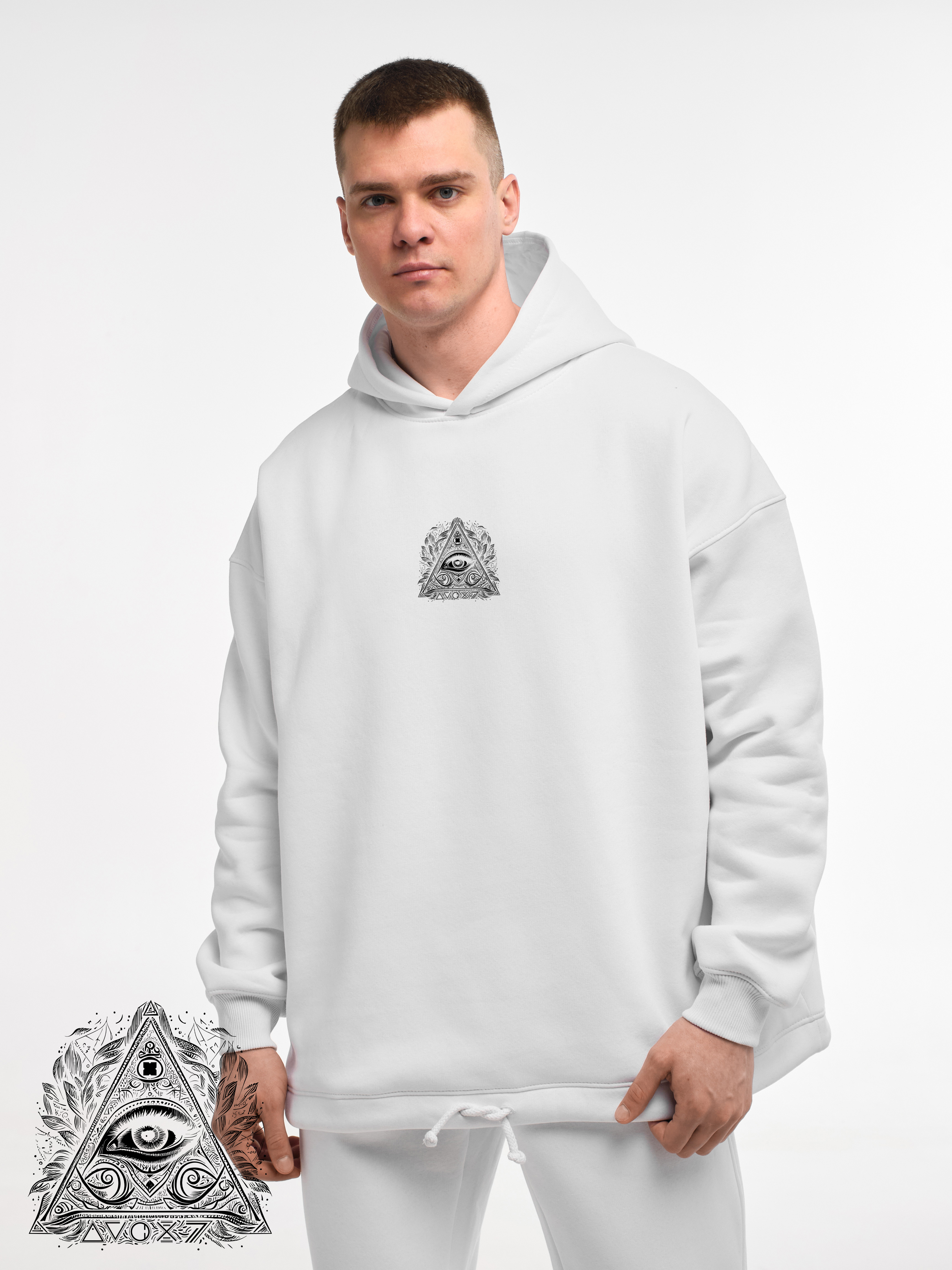 HOODIE "X-EYE" | LACE | WHITE EMOTION | XH2
