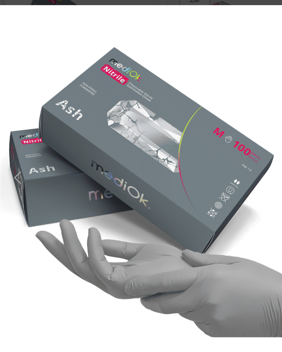 Рукавички сірі MEDIok M
