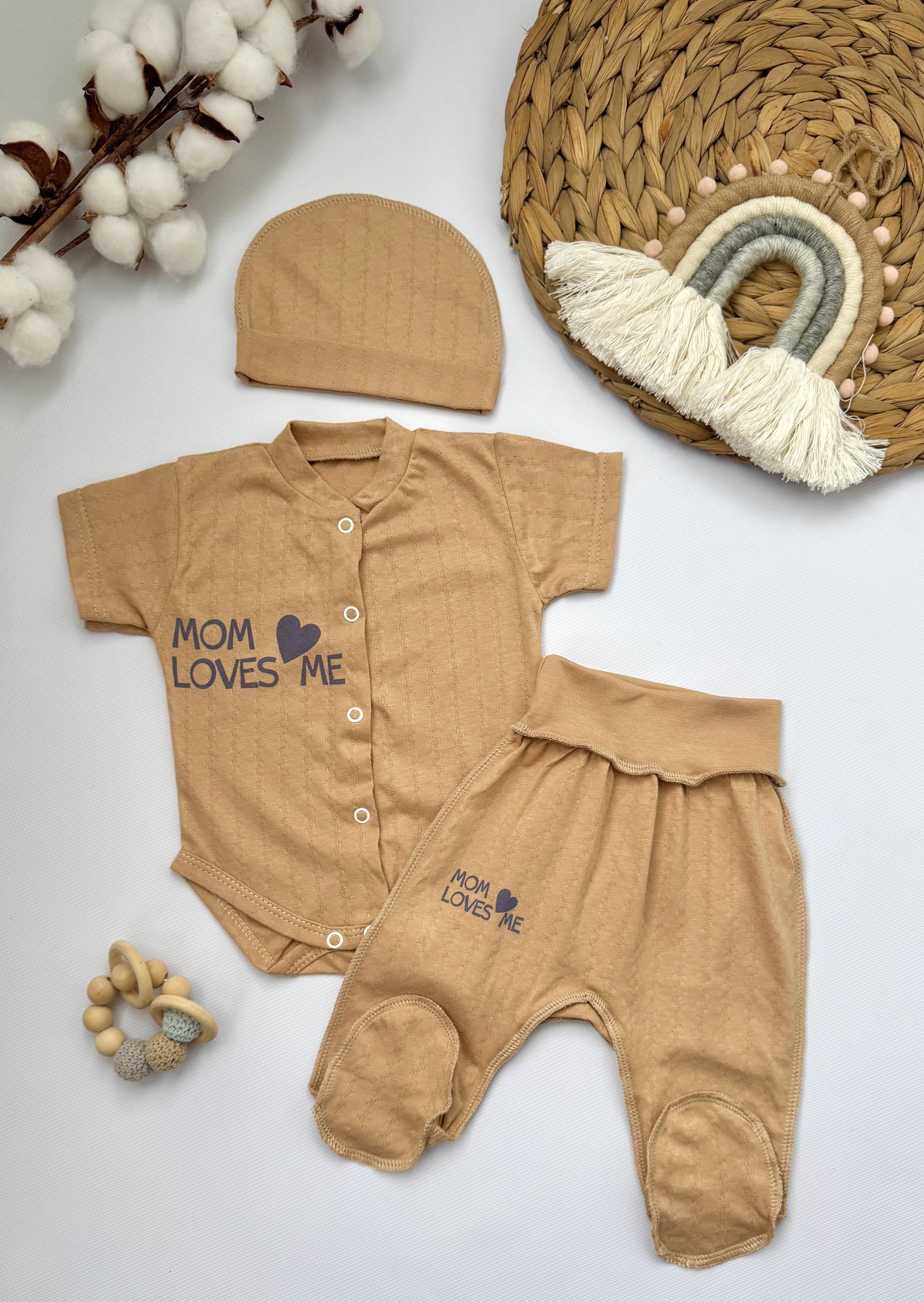Комплект для новонародженого 👶 Боді + Повзунці + Шапочка з мультирипу
