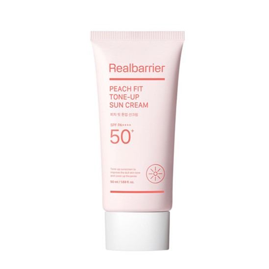 Крем сонцезахисний з персиковим підтоном Real Barrier Peach Fit Tone-Up Sun Cream 50 ml