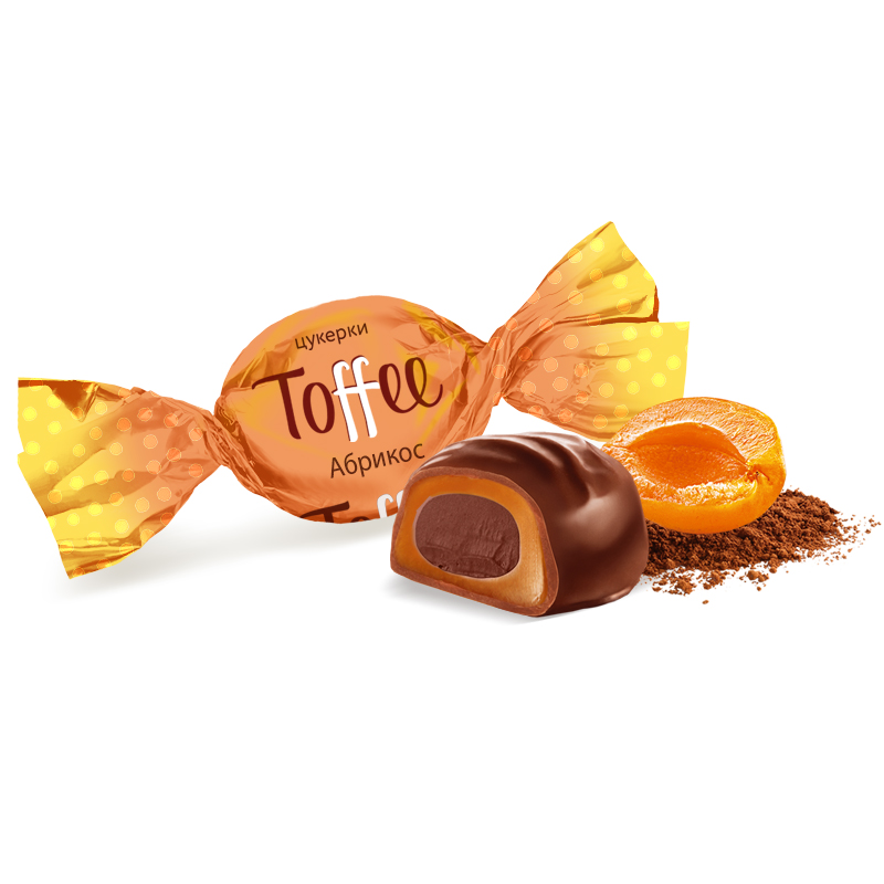 Цукерки «Toffee» зі смаком абрикосу