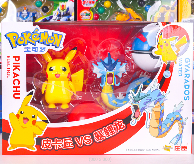 Набір фігурок Покемон Покебол Pikachu і Gyarados Pokemon GO куля з фігуркою-трансформером