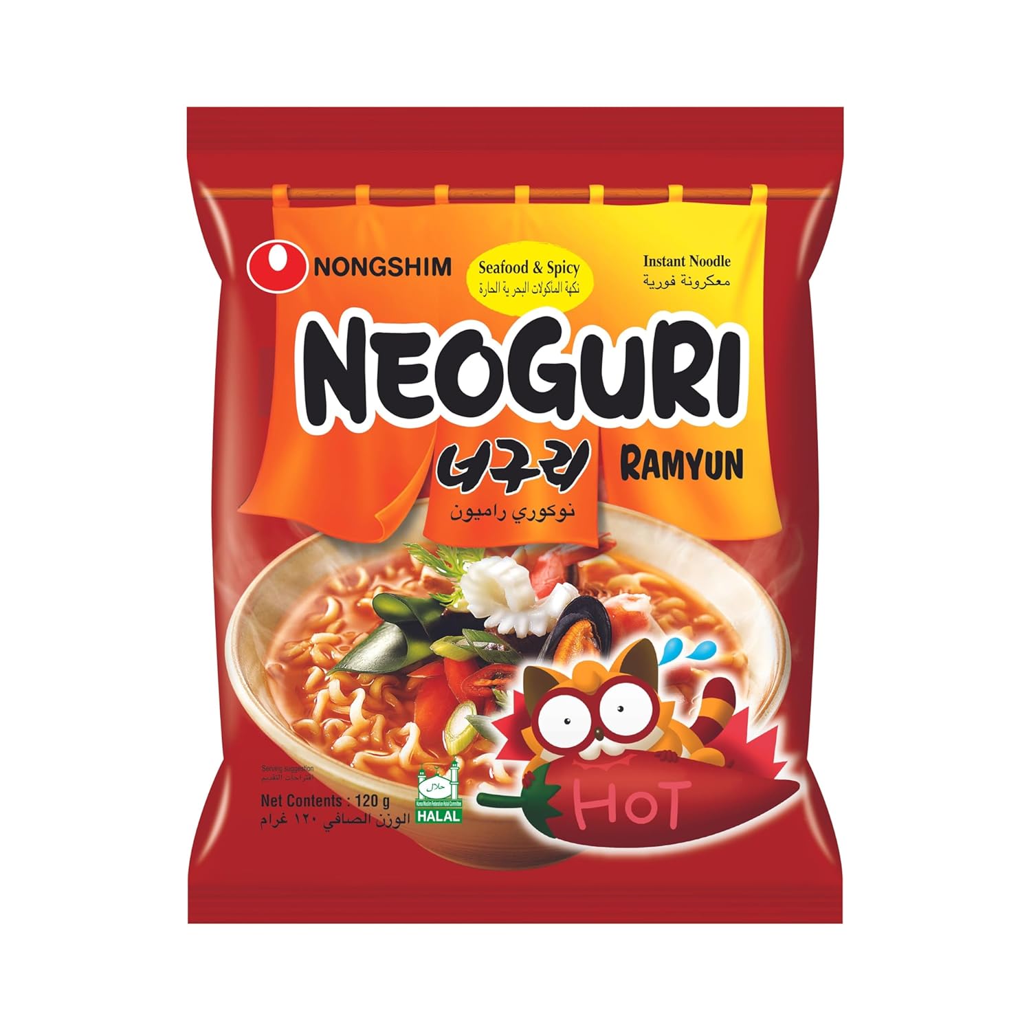 Nong Shim Neoguri Рамен з Морепродуктами автентичний корейський суп швидкого приготування - 120 г