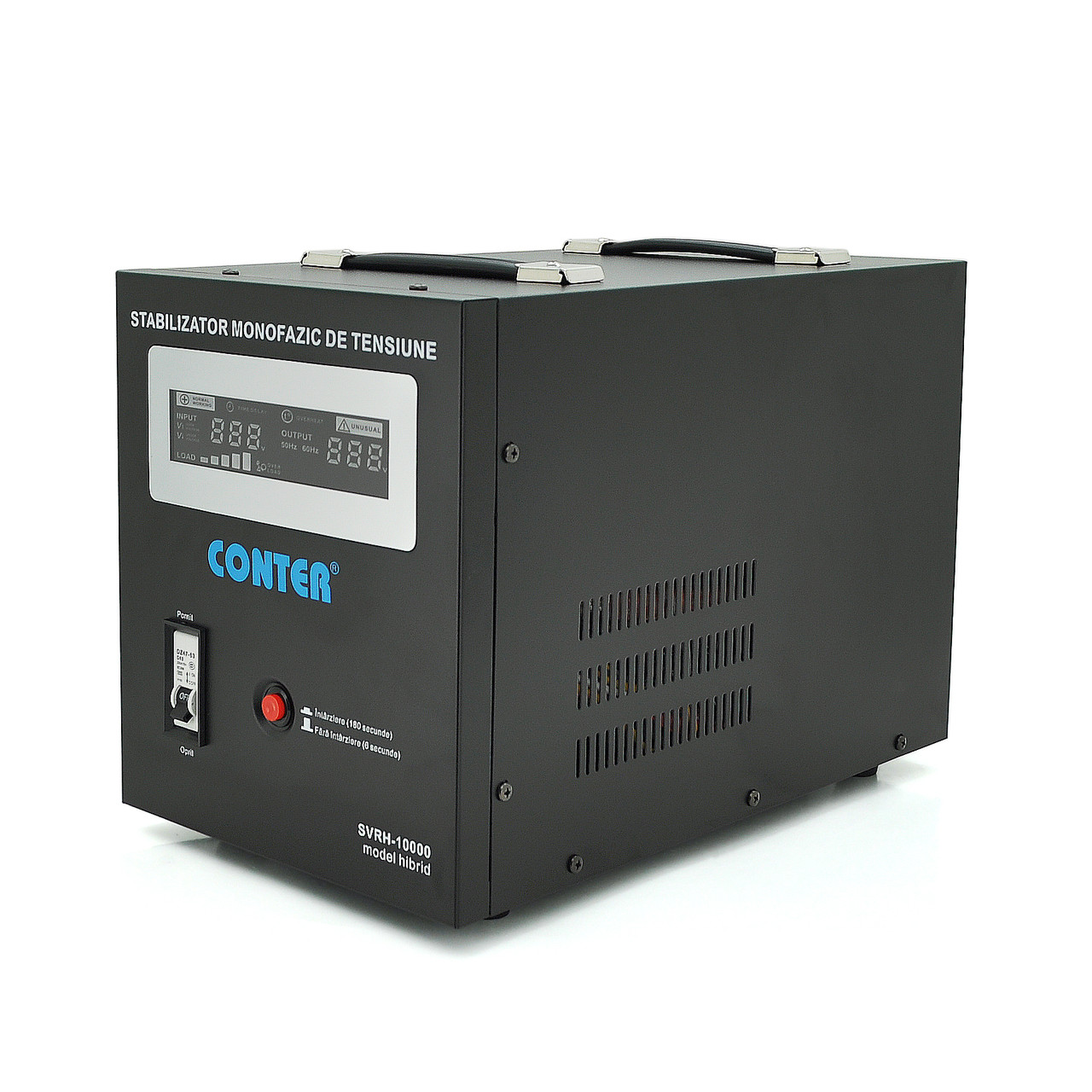 Стабілізатор напруги релейний Conter SVRH-10000VA/7000W 1 фаза, напольного монтажу, LED дисплей,