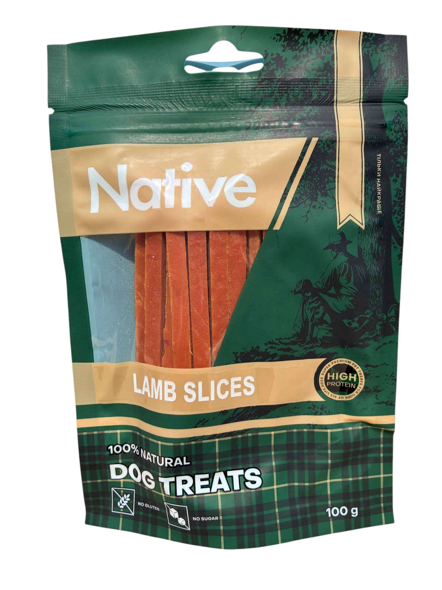 Native Dog Treats Sticker Lamb Slice.Ласощі для собак. Скибочки ягня 100г