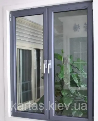 Вікно з алюмінієвого профілю ALULICHT L 45 (1300*1500)