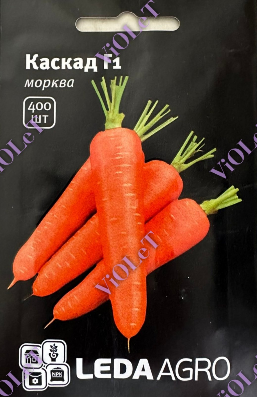 Морква Каскад F1,  тип шантане 400 шт, Leda Agro