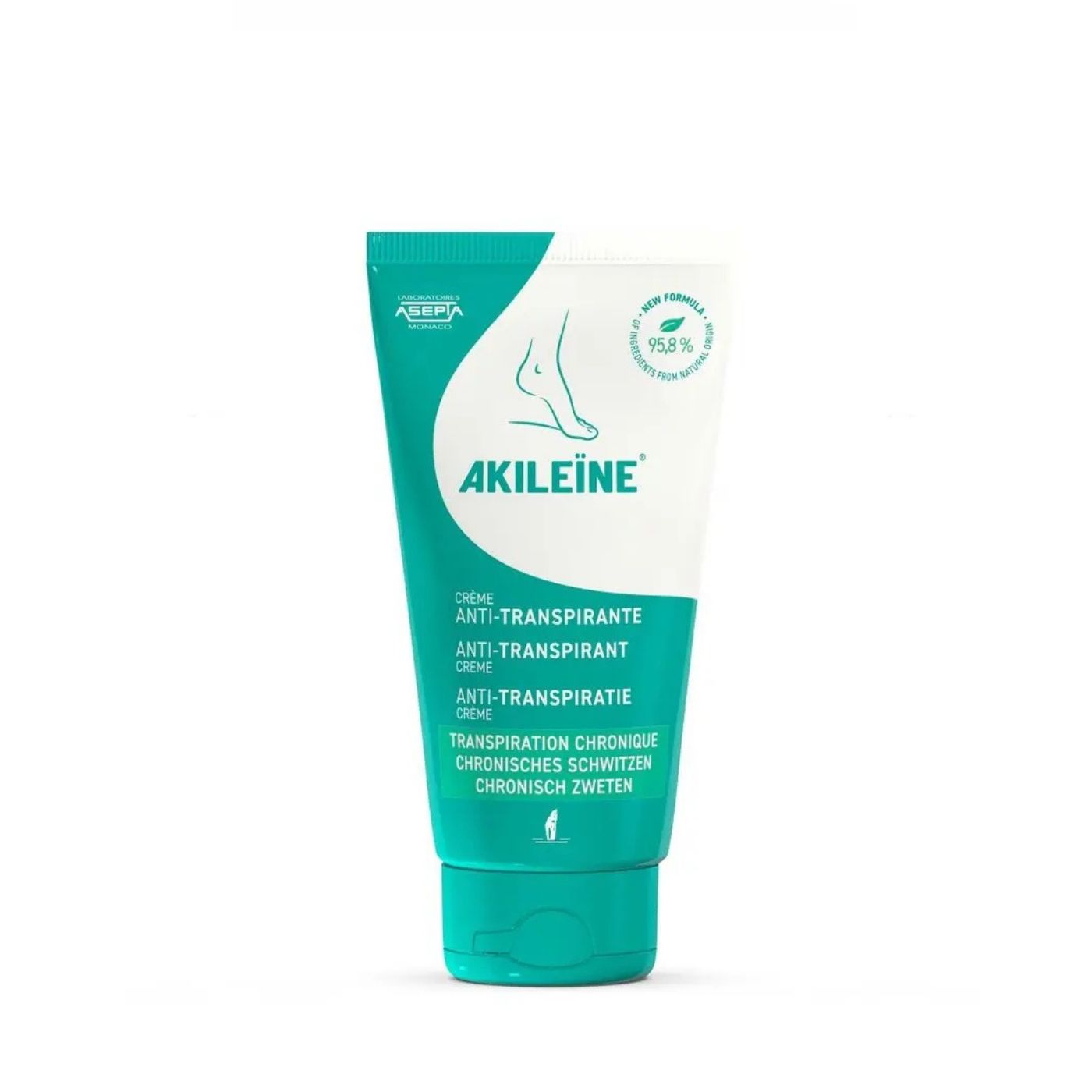 Крем-антиперспірант для ніг Akileïne Crème Anti-Transpirante, 75 мл