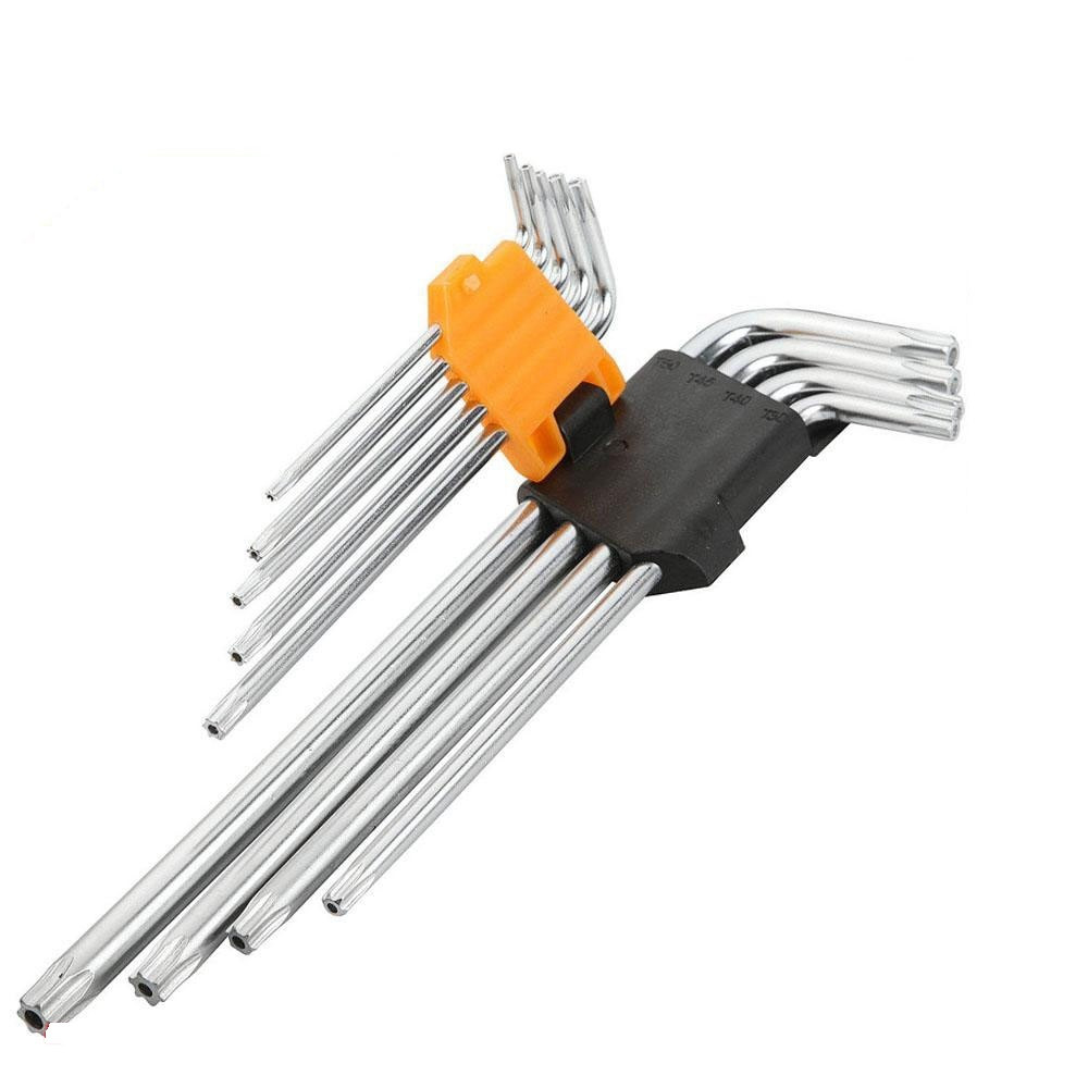 Комплект подовжених шестигранних закруглених ключів 9 шт 1.5-10мм