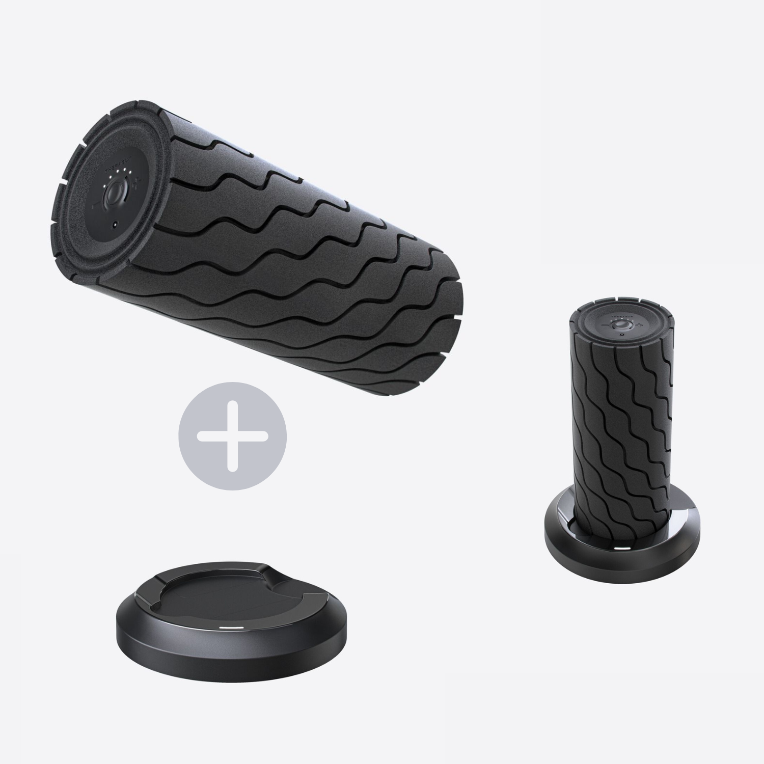 Комплект Масажний циліндр Theragun Wave Roller + Універсальний бездротовий зарядний модуль