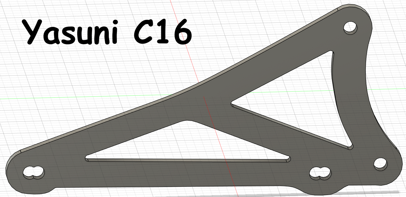 Кронштейн(косынка) резонатора Yasuni C16 Minarelli HORIZONTAL