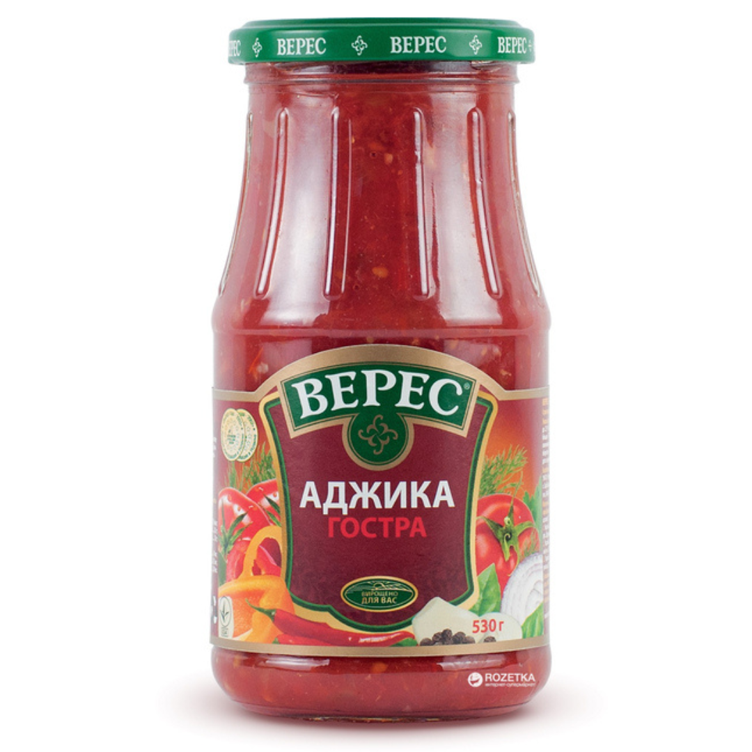 🇺🇦 "ВЕРЕС" АДЖИКА острая / Salsa picante, 500 g.