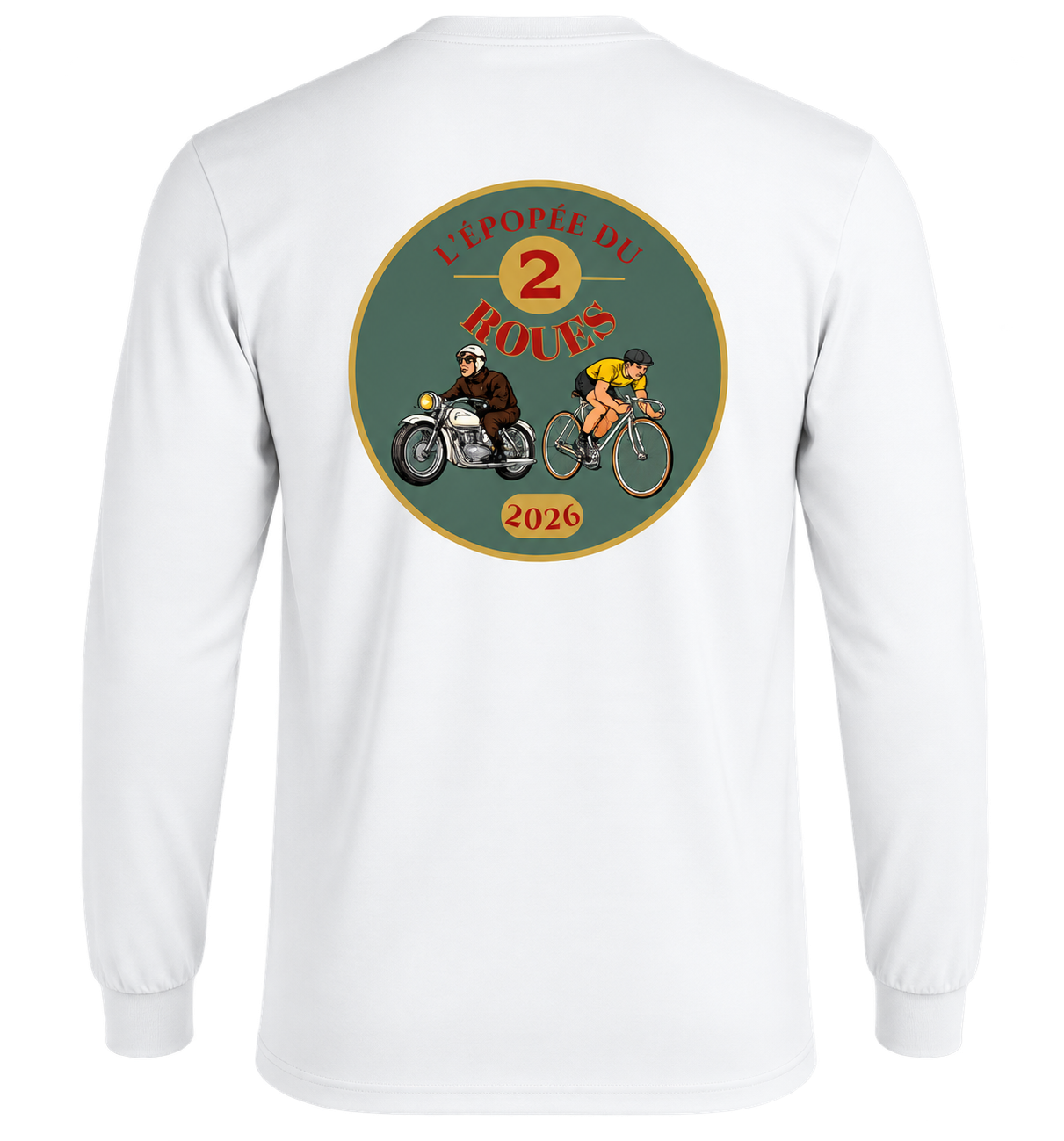 T-shirt manches longues Collector – L’Épopée du 2 Roues - Blanc