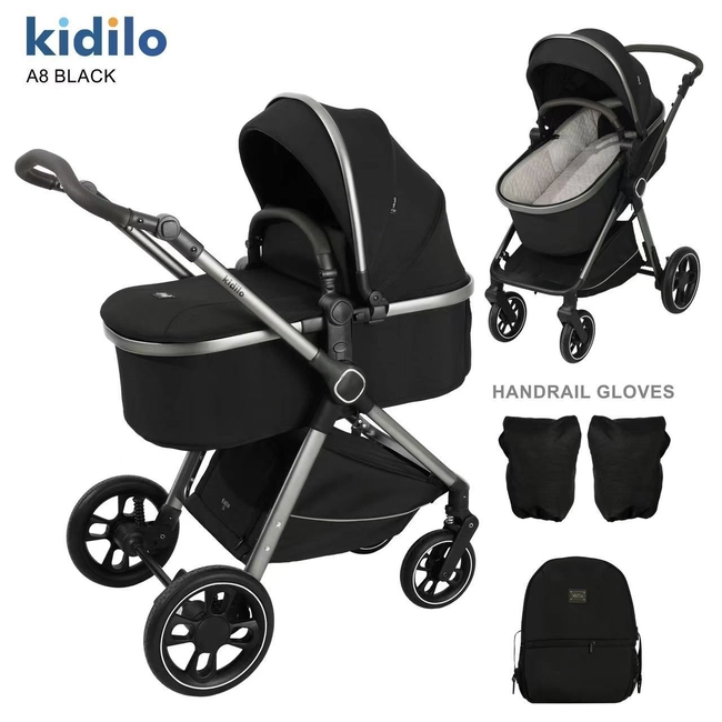 Коляска-трансформер Kidilo A8 Black