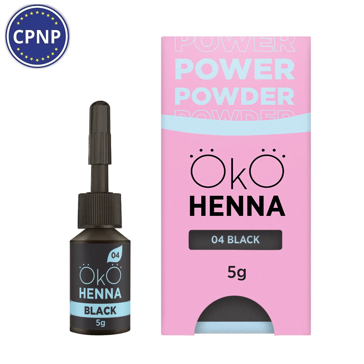 Къна за вежди OKO Power Powder, 04 Black, 5g