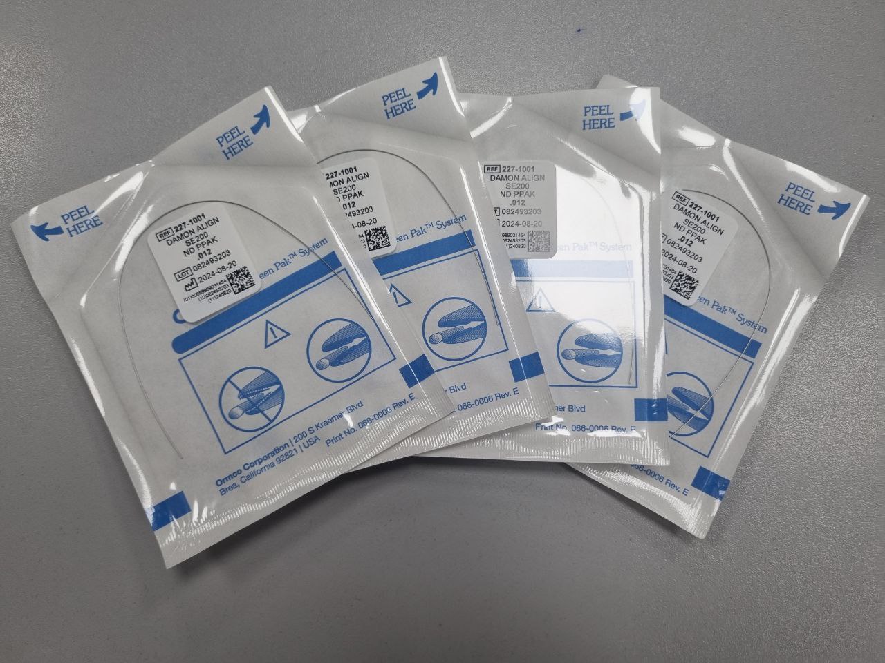 Дуги ортодонтичні Ni-ti Damon Form без стоперів ORMCO 012 Upper-Lower