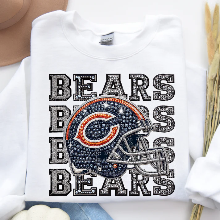 Bears Faux Rhinestones Sweatshirt