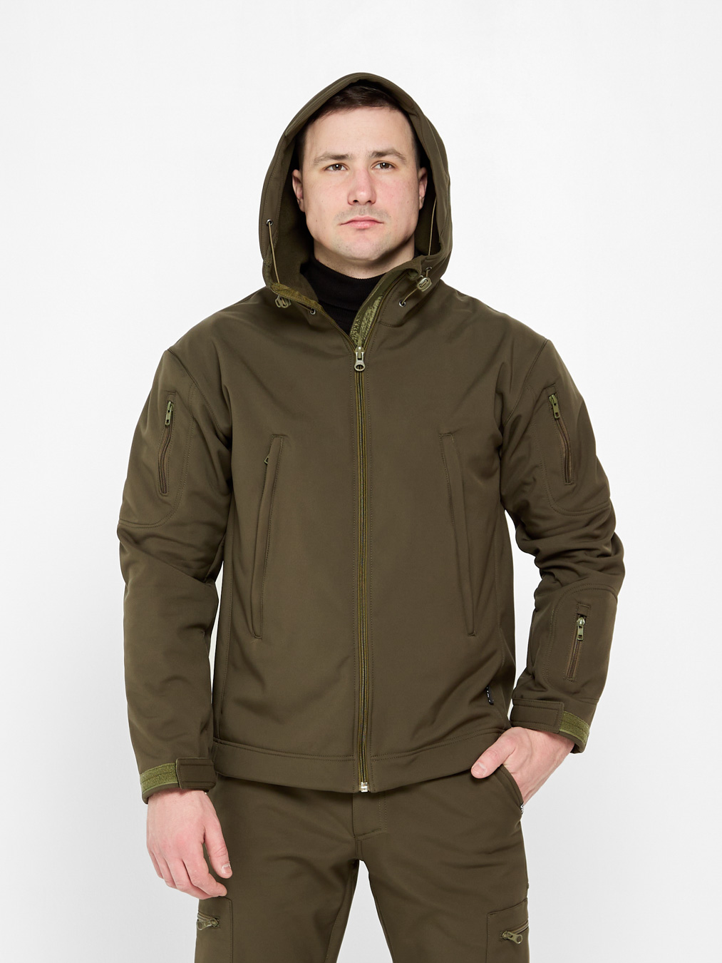 Куртка чоловіча UKM Softshell олива