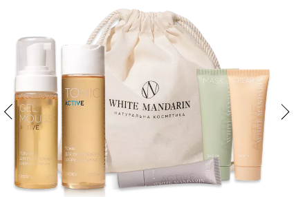Набір «Колекція для проблемної шкіри ACTIVE від бренду WHITE MANDARIN»