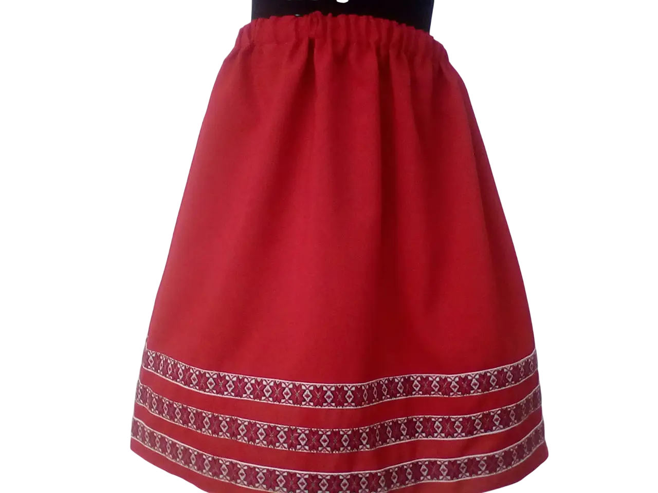 Спідниця для дівчинки червона з вишивкою
