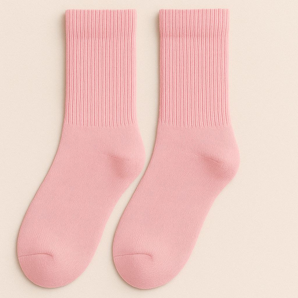 ШКАРПЕТКИ ВИСОКА РЕЗИНКА ДОРОСЛІ РОЖЕВІ