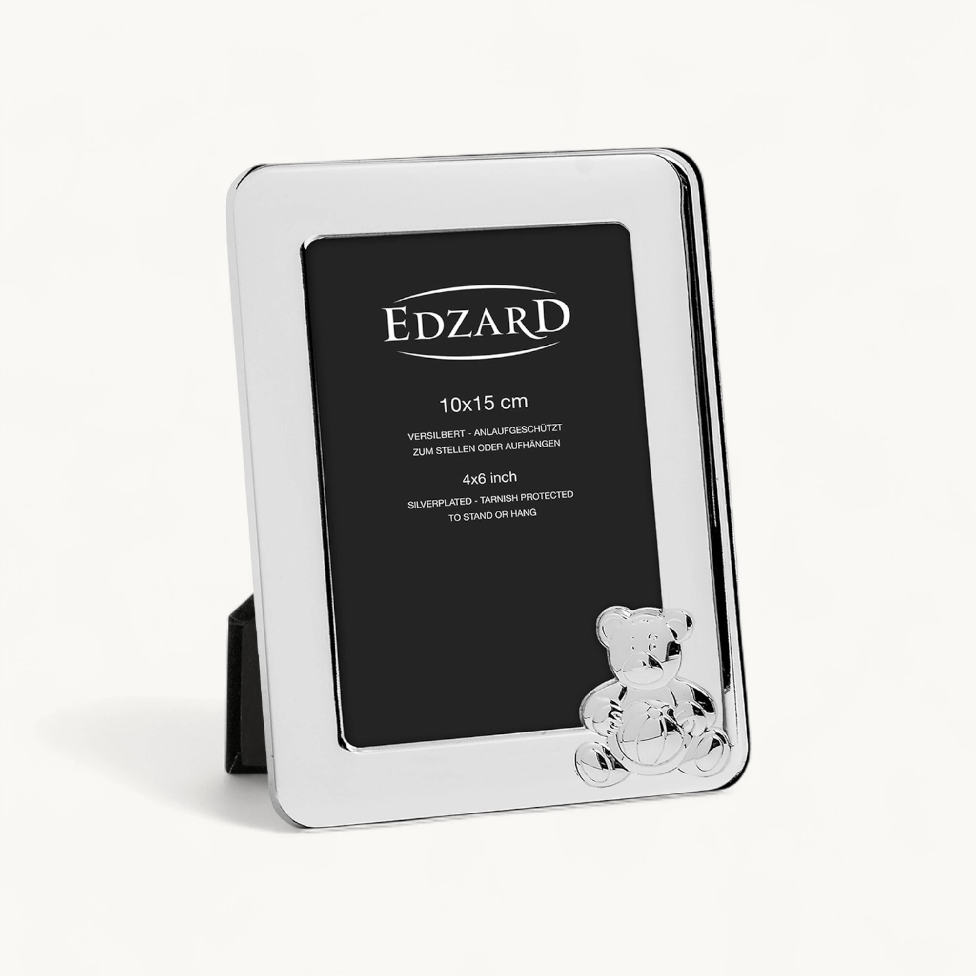 Дитяча фоторамка Edzard Paul 10×15 см, посріблена, стійка до тьмяніння