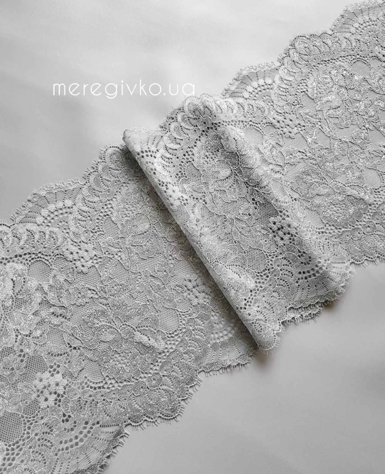 Еластичне мереживо з війками "Gray"