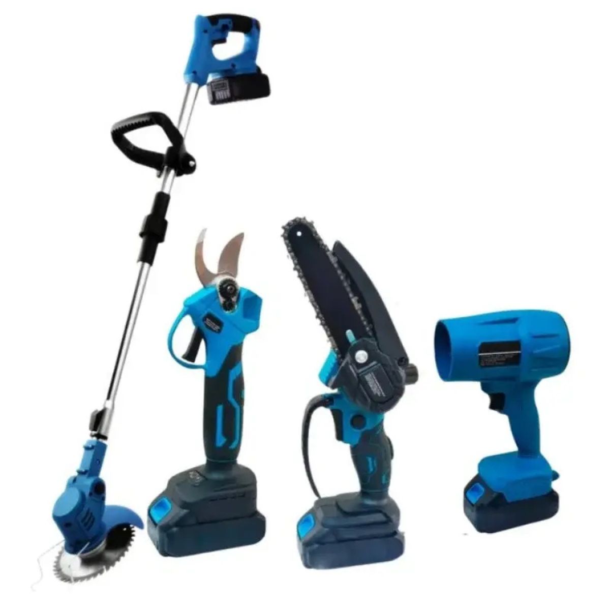 Акумуляторний садовий набір 4в1 Foreo (Пила, Секатор, Тример, Повітродувка) + 2 АКБ 21V