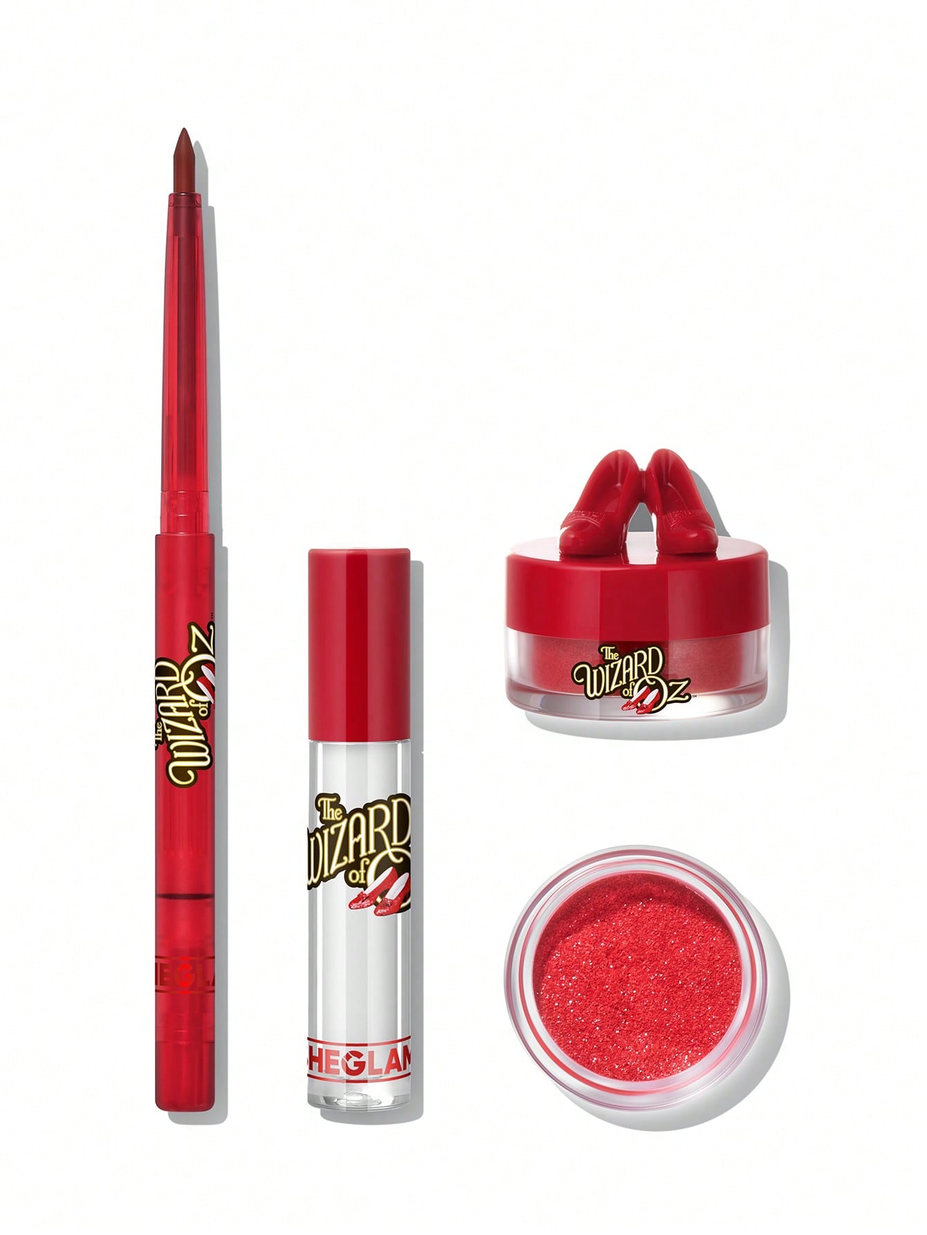 SHEGLAM X The Wizard of OZ - Ruby Slippers Glitter Lip Kit | Набір для губ сяючий
