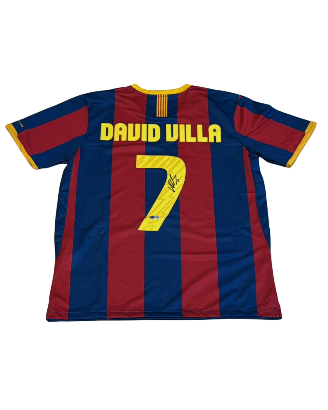 DAVID VILLA  BARCELONA JERSEY SIGNED CERTIFICADO BECKETT