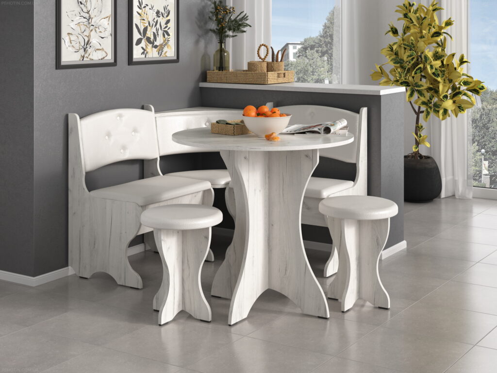 Кухонний комлект Боярин (куток, стіл + 2 табуретки)