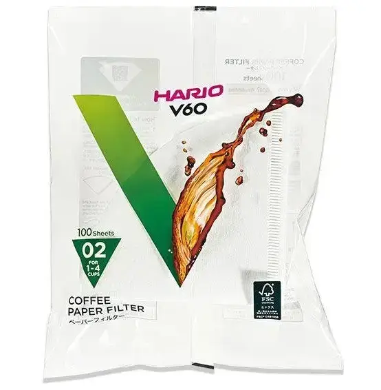 Паперові фільтри Hario V60 02 Білі 100 шт