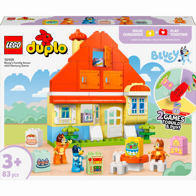 Конструктор LEGO DUPLO Bluey Родинний дім Блуї із грою на запамʼятовування (10459)