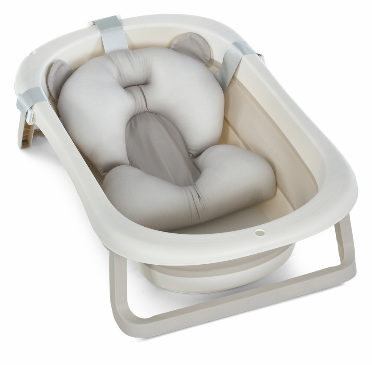 Ванна складна з термометром та подушечкою беж