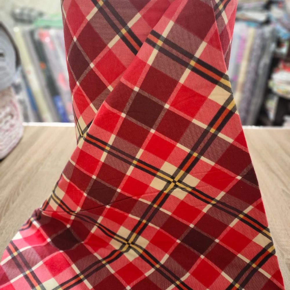 Тканина фланель-Червона клітина